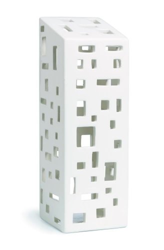 Kähler Design - Lichthaus/Teelichthalter - Urbania Højhus - Hochhaus - Steinzeug - 22 x 7,5 cm von HAK Kähler