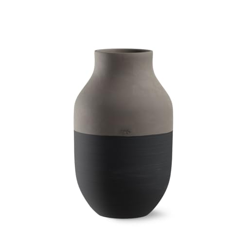 Kähler Omaggio Circulare Vase aus Restmaterialien früherer Produktionen, recycelt, in der Farbe: Anthrazit Grau, Höhe: 31 cm, 690149 von HAK Kähler
