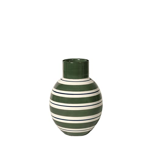 Kähler Design - Omaggio Nuovo Vase H 14,5 cm, grün/cremeweiß von HAK Kähler