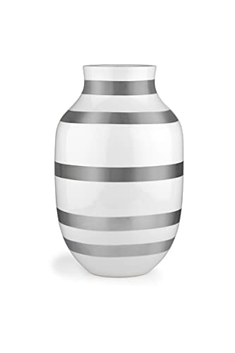 Kähler Vase H31 cm Omaggio Originaldesign mit handgemalte Streifen, Metallics von HAK Kähler