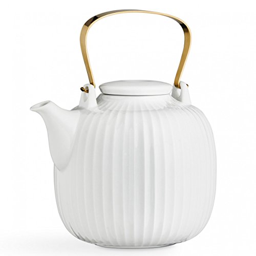 Kähler Teekanne 1,2 l Hammershøi legendäres Design Zeitlos für Tee, weiss von HAK Kähler