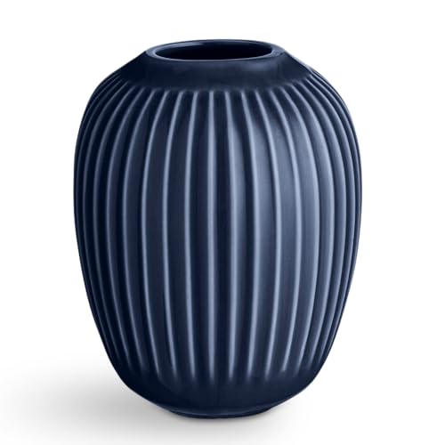 Kähler Vase H10.5 cm Hammershøi dänisches Design für Blumen Handarbeit, blau Kähler Vase H10.5 cm Hammershøi dänisches Design für Blumen Handarbeit, blau von HAK Kähler