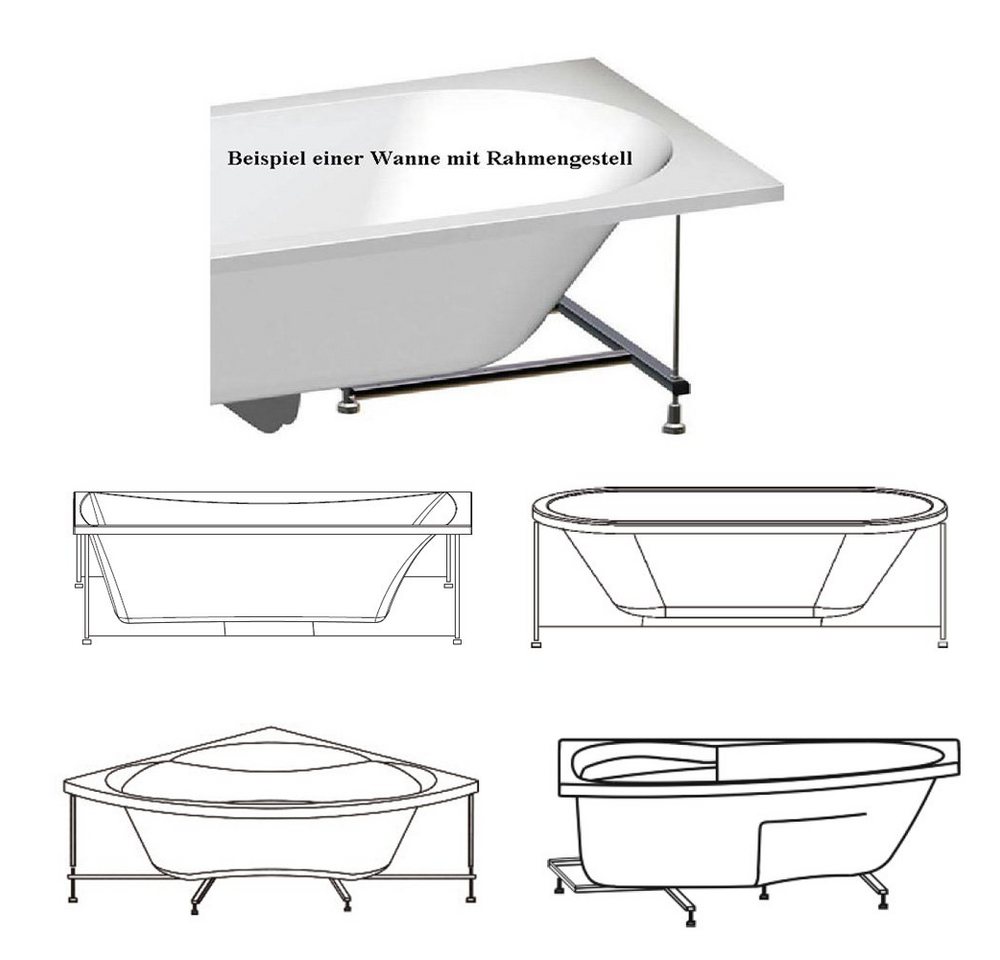 HAK Badewanne EVIA, 170x100x47 cm, links von HAK