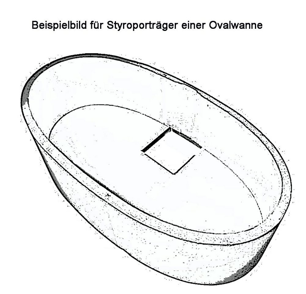 HAK Badewanne STADIUM ovale Badewanne mit Füßen, 190x95x46 cm von HAK