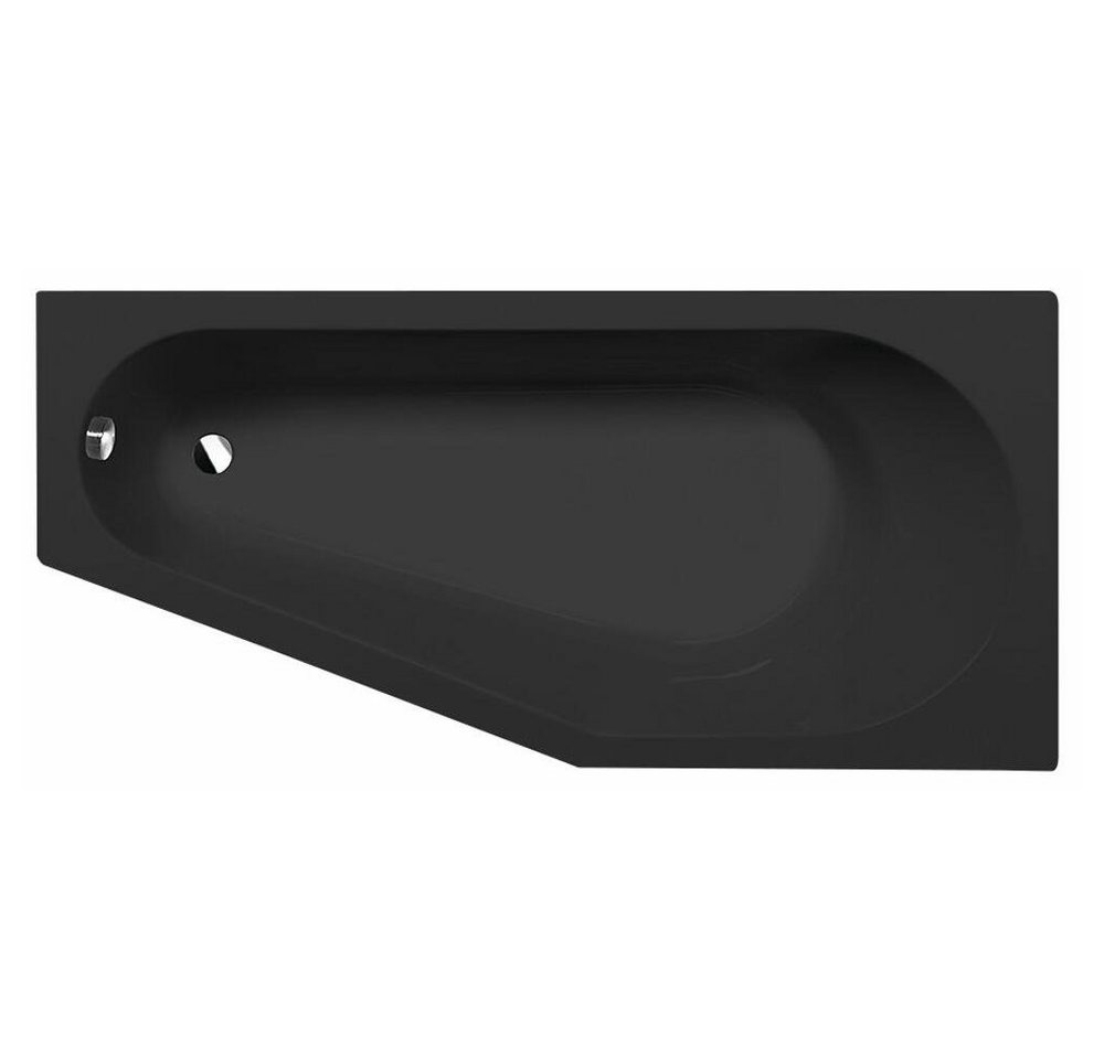 HAK Badewanne TIGRA asymmetrische Badewanne 170x80x46cm,schwarz, (1-tlg) von HAK