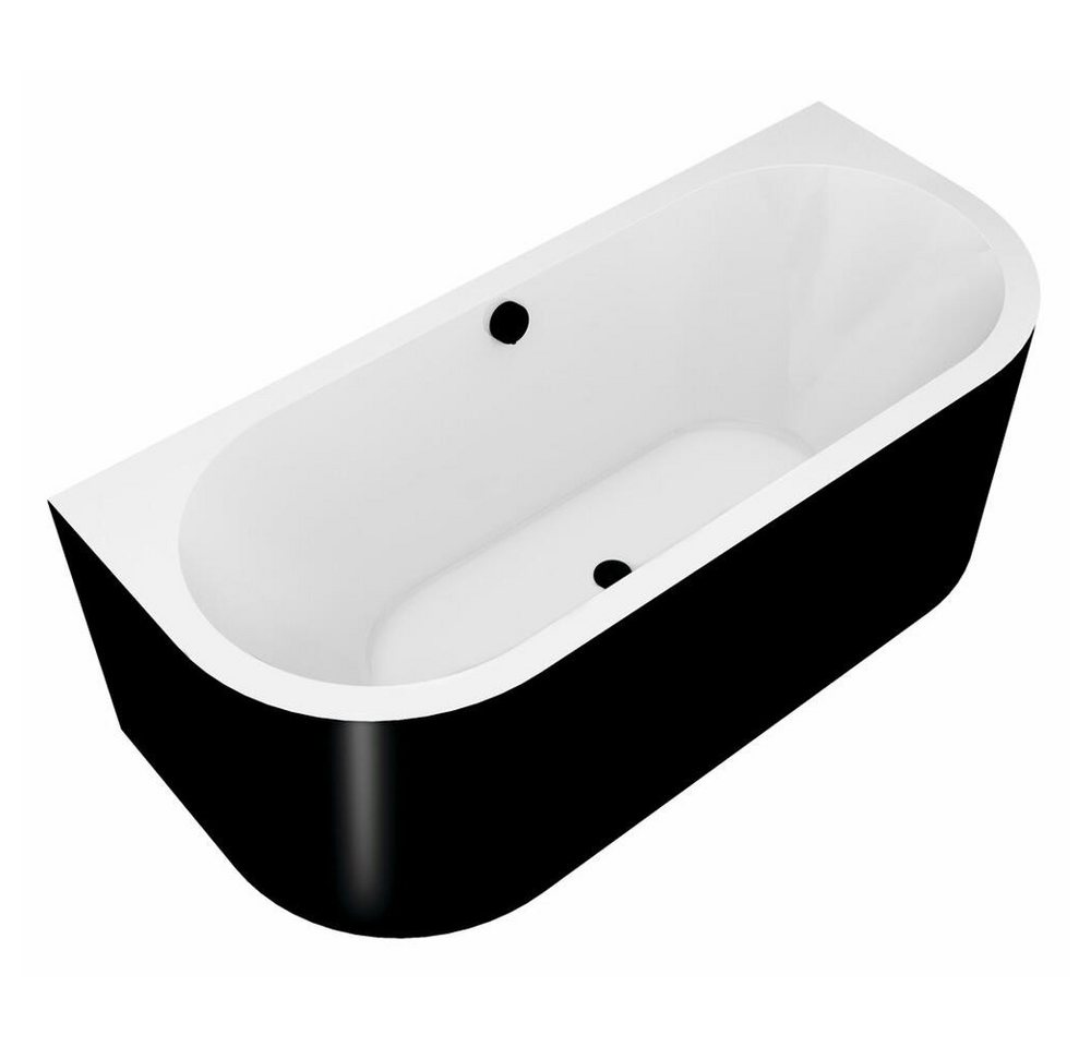 HAK Badewanne VIVA D MONOLITH Acryl-Badewanne 170x75x60cm, weiß/schwarz, (1-tlg) von HAK