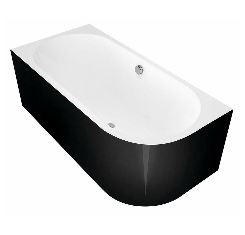 HAK Badewanne VIVA L MONOLITH asymmetrische Badewanne 170x75x60cm, weiß/schwarz, (1-tlg) von HAK