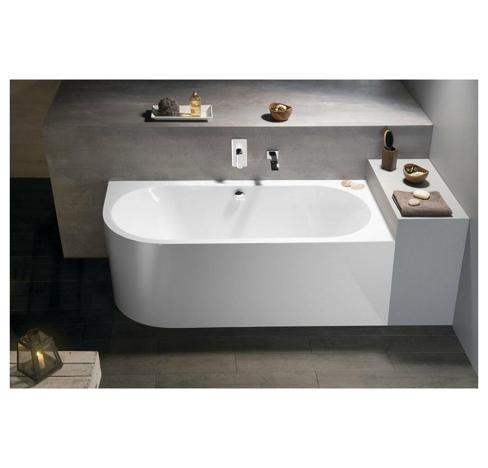 HAK Badewanne VIVA R MONOLITH asymmetrische Badewanne 170x75x60cm,rechts, weiß, (1-tlg) von HAK