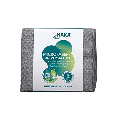 HAKA Microfaser Universaltuch, 1 Stück, zur fusselfreien Abtrocknung von Geschirr, Fenster, Spiegel, Duschkabinen, weich & saugfähig, maschinenwaschbar, 60 × 50 cm HAKA Microfaser Universaltuch, 1 Stück, zur fusselfreien Abtrocknung von Geschirr, Fenster, Spiegel, Duschkabinen, weich & saugfähig, maschinenwaschbar, 60 × 50 cm von HAKA