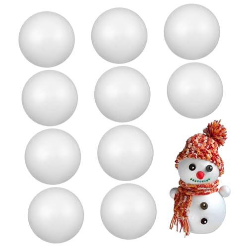 HAKIDZEL 10 Stück Weihnachtsschaumstoffbälle Für Partys DIY Starr Süß Kleine Weihnachtskugeln Runde Formen Weihnachtsschaumstoff Ornamente Zum Basteln Styroporkugel Große von HAKIDZEL