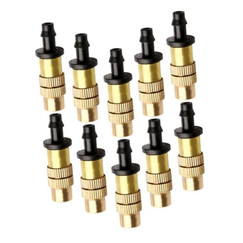 HAKIDZEL 16 Stück Teiliges Kupfer Nebeldüsen Einstellbare Sprühdüsen für Gartenschlauch Langlebige Niederdruck Zerstäuberdüsen für Gartenbewässerung Landwirtschaft und Rasenpflege von HAKIDZEL