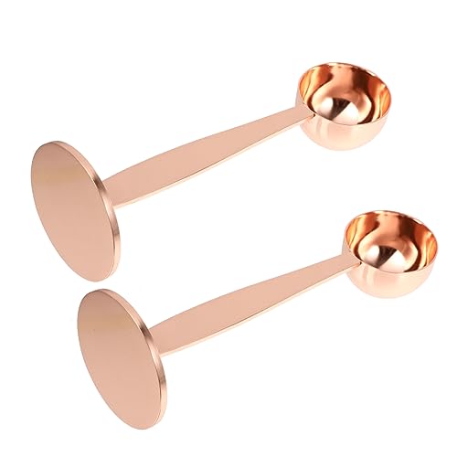 HAKIDZEL 2 Stück Kaffeelöffel mit Tamper Funktion Präziser Messlöffel für Espresso Kaffeepulver und Flüssigkeiten Hochwertiges Werkzeug für Perfekten Kaffeegenuss von HAKIDZEL