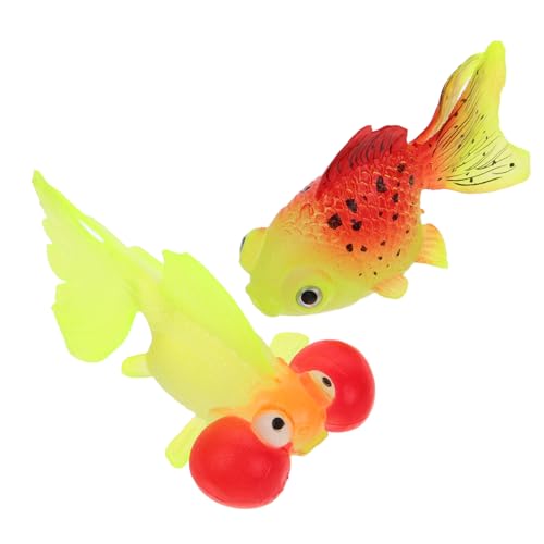 HAKIDZEL 2 Stück Teiliges Aquarium Dekor Silikonfarbene Goldfischfiguren Leuchtend Realistisch Langlebig Sicher für Süßwasser und Meerwasseraquarien Unterwasserlandschaft HAKIDZEL 2 Stück Teiliges Aquarium Dekor Silikonfarbene Goldfischfiguren Leuchtend Realistisch Langlebig Sicher für Süßwasser und Meerwasseraquarien Unterwasserlandschaft von HAKIDZEL