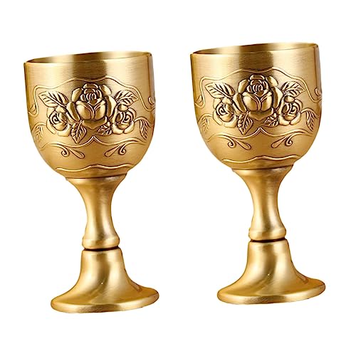 HAKIDZEL 2 Stück Weinglas Goldene Gläser Handgefertigte Geschenke Brautgeschenk Weingläser Mit Stiel Runde Gläser Retro-Weinkelch Tasse Vintage-Ornamente Tasse Mini-Weinglas HAKIDZEL 2 Stück Weinglas Goldene Gläser Handgefertigte Geschenke Brautgeschenk Weingläser Mit Stiel Runde Gläser Retro-Weinkelch Tasse Vintage-Ornamente Tasse Mini-Weinglas von HAKIDZEL