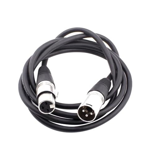 HAKIDZEL 2 Stück Xlr Mikrofonkabel Schwarz Xlr Male Female Kabel mit Kupferkern für Effiziente Signalübertragung Langlebig und Flexibel für Mikrofon Mixer Lautsprecher von HAKIDZEL
