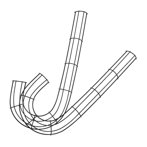 HAKIDZEL 2 Stück Zuckerstangen-weihnachtskranzrahmen: Drahtkranzringe in Buchstabenform J – Metallgirlandenformen Für Selbstgemachte Feiern Und Blumendekorationen von HAKIDZEL