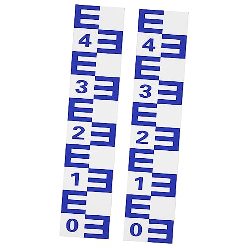 HAKIDZEL 2Stücke Wasserstandsanzeige Selbstklebend Reflektierender Pegelmesser für Pools Wasserstandsmessung mit Langlebigem Aluminiumdesign zu Installieren von HAKIDZEL