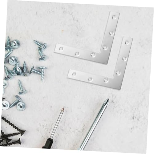 HAKIDZEL 4 Stück Edelstahl Flache Winkelhalter Stark Robuste Verbindungsecken für Holzplatten Montage Wohnzimmer Büro Industrie Silber HAKIDZEL 4 Stück Edelstahl Flache Winkelhalter Stark Robuste Verbindungsecken für Holzplatten Montage Wohnzimmer Büro Industrie Silber von HAKIDZEL
