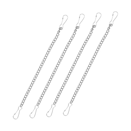HAKIDZEL 4 Stück Edelstahl Hängeketten Metall Pflanzenaufhänger Robust für Garten Balkon Veranda Einfache Befestigung Vielseitig für Pflanzen Poster Schilder von HAKIDZEL