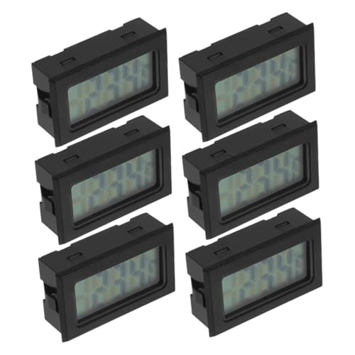 HAKIDZEL 6 Stück Teiliges Digitales Thermometer mit Klarem Display Eingebaut für Präzise Messung von Raum Außentemperatur Vielseitig Einsetzbar für Indoor Outdoor und Gewächshaus von HAKIDZEL