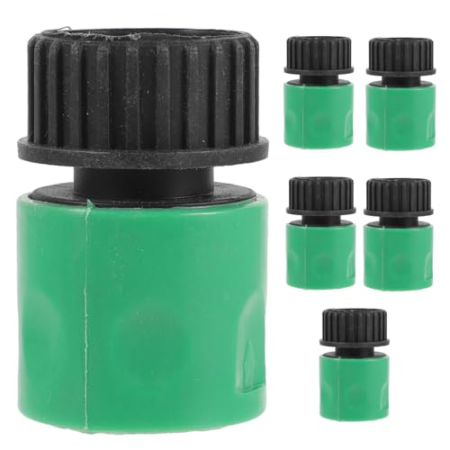 HAKIDZEL 6 Stück Teiliges Gartenschlauch Kupplungsset mit Schnellverbinder Rostfrei Langlebig Stabile Gewinde Wasserstopp Funktion für Außenwasserhahn und Waschmaschine von HAKIDZEL
