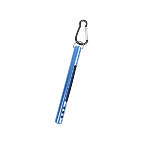HAKIDZEL Angelfischthermometer Stiftmodell mit Metallgehäuse Tragbar Celsius Fahrenheit Messgerät Schutzkappe mit Karabiner für Fliegenfischen Am Bach Fluss Outdoor-angelzubehör Blau von HAKIDZEL