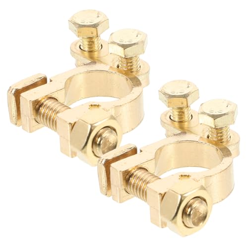 HAKIDZEL Auto Batterie Anschlussklemmen aus Reinem Kupfer Robuste Polklemmen für Positive und Negative Batteriepole Langlebige Stromanschluss-verbinder für Sicheren und Stabilen Stromfluss von HAKIDZEL