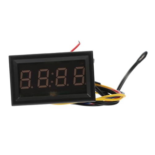 HAKIDZEL Digitale Auto-uhr mit Thermometer und Spannungsanzeige -display Grün Klare Ablesung bei Nacht Multifunktionales Fahrzeuginstrument für Armaturenbrett Einfache Installation im von HAKIDZEL