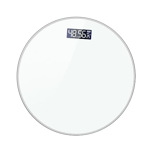 HAKIDZEL Digitale Körperwaage mit LCD Touchscreen USB Aufladbar Gehärtetes und Kompakt Langlebig Präzise Gewichtsmessung für Haushalt und Fitness Modernes Design für Zuhause von HAKIDZEL