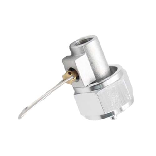 HAKIDZEL Gas Tank Adapter Flach Gasflaschen Umfüllventil Camping Nachfüll Adapter Silber Robust Langlebig Handfreundlich Einfache Installation Verhindert Ventilleckagen für Outdoor von HAKIDZEL