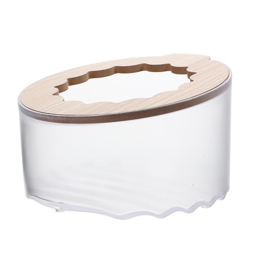 HAKIDZEL Hamster Sandbad Box aus Lang Lang und Holz Vielseitige Hamster Sandbad Toilette für Kleine Haustiere Wie und Meerschweinchen Transparenter Sandkasten für Warmes Badeerlebnis von HAKIDZEL