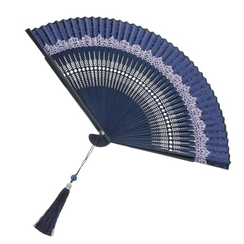 HAKIDZEL Japanischer Fächer Faltbar Bambus Handfächer Vintage Retro Design Tragbarer Handfächer für Tanz Hochzeit Party Deko Vielseitig Nutzbar Eleganter Wandbehang Leicht zu Transportieren von HAKIDZEL
