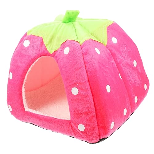 HAKIDZEL Kleines Haustierzelt aus Strapazierfähigem Weiches Kaninchen und Hamsterhaus Atmungsaktives Kleintierversteck Pinkes Tragbares Nagetierhaus für Gesunden Schlaf und Aktives von HAKIDZEL