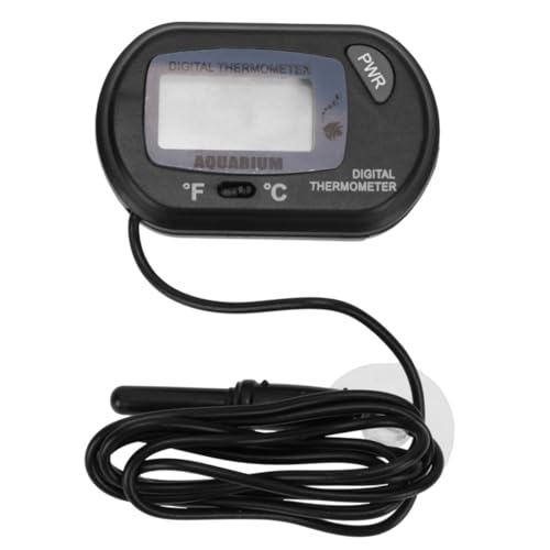 HAKIDZEL Mini Digitales Aquarium Thermometer Hochpräziser Temperatursensor für Fischbecken Kompaktes Design für Innen Außen Nutzung in Schwarz von HAKIDZEL