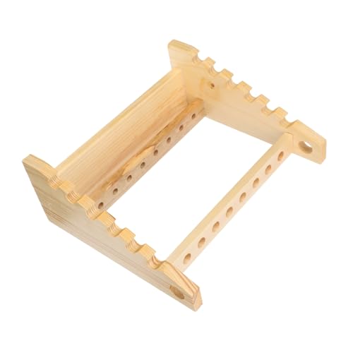 HAKIDZEL Multifunktionaler Mehrlagiger Testrohrständer aus Holz Trapezförmiges Design für Pipetten und Reagenzgläser Leichter Laborhalter für Senkrechte und Horizontale Aufbewahrung von HAKIDZEL