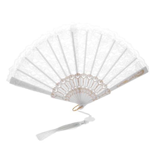 HAKIDZEL Vintage Spitze Fächer mit Quaste Tragbarer Faltbarer Handventilator für Sommer Kühlung Tanz Requisit Hochzeit Party und Dekoration HAKIDZEL Vintage Spitze Fächer mit Quaste Tragbarer Faltbarer Handventilator für Sommer Kühlung Tanz Requisit Hochzeit Party und Dekoration von HAKIDZEL