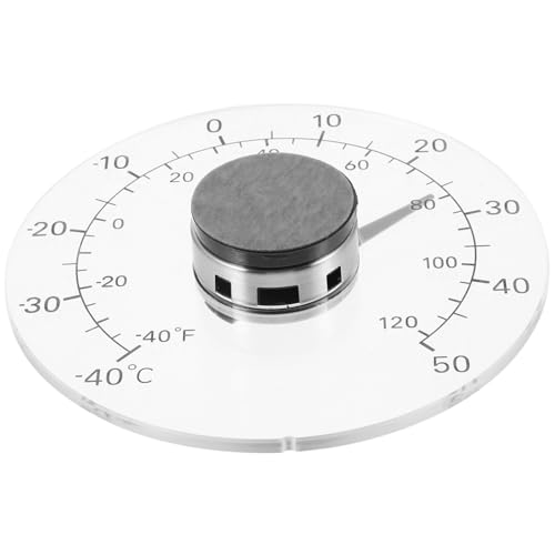 HAKIDZEL Wasserdichtes Fensterthermometer mit Klarem Celsius Fahrenheit-display Selbstklebend für Innen Außenbereiche Leicht Tragbar für Garten Zuhause Schule und Gewächshaus von HAKIDZEL