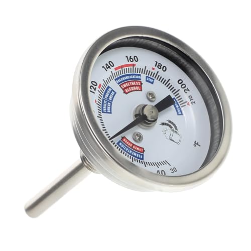 HAKIDZEL Weinthermometer aus Edelstahl mit Gewinde Präzises Korrosionsbeständiges Temperaturmessgerät für Weinbereitung Klar Ablesbares Ziffernblatt Langlebig und Sicher für Zuhause HAKIDZEL Weinthermometer aus Edelstahl mit Gewinde Präzises Korrosionsbeständiges Temperaturmessgerät für Weinbereitung Klar Ablesbares Ziffernblatt Langlebig und Sicher für Zuhause von HAKIDZEL
