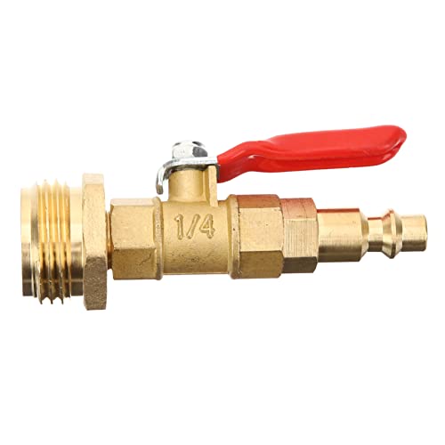 HAKIDZEL Winterfester Messing Adapter Außenfaden für Wohnmobile Sprinkler Blowout Adapter mit Kugelhahn für Frostgeschützte Gartenbewässerung von HAKIDZEL