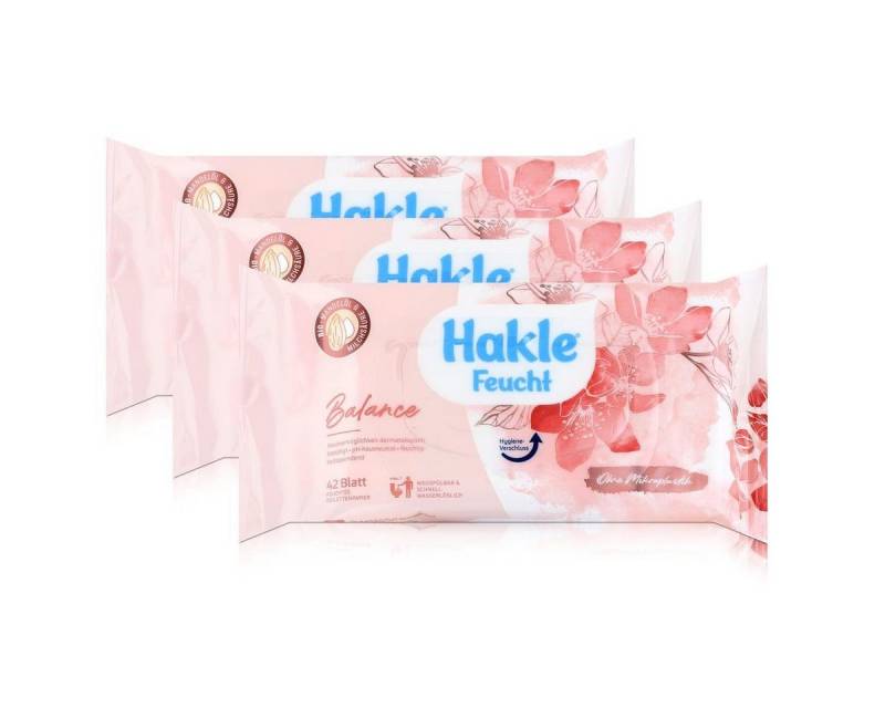 HAKLE feuchtes Toilettenpapier Hakle Feucht Balance 42 Blatt - Feuchttücher, Toilettenpapier (3er Pac von HAKLE