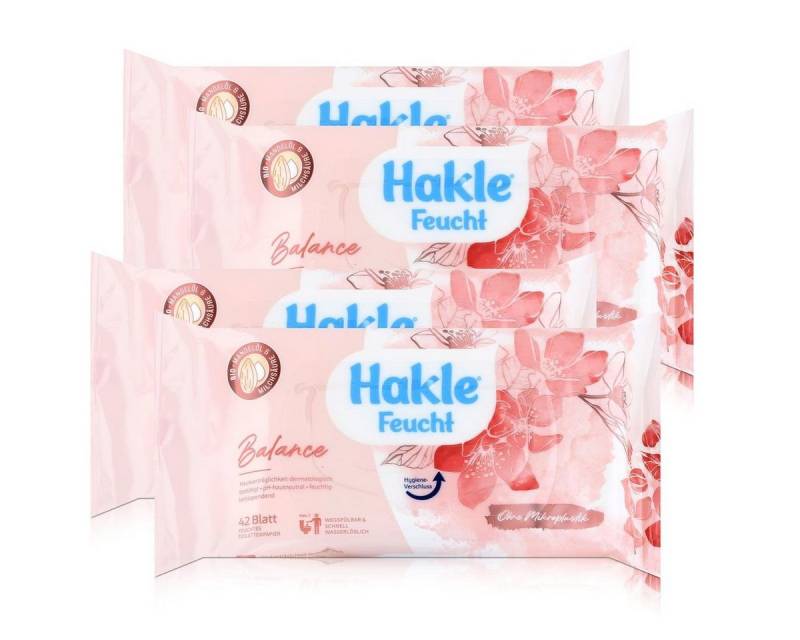 HAKLE feuchtes Toilettenpapier Hakle Feucht Balance 42 Blatt - Feuchttücher, Toilettenpapier (4er Pac von HAKLE