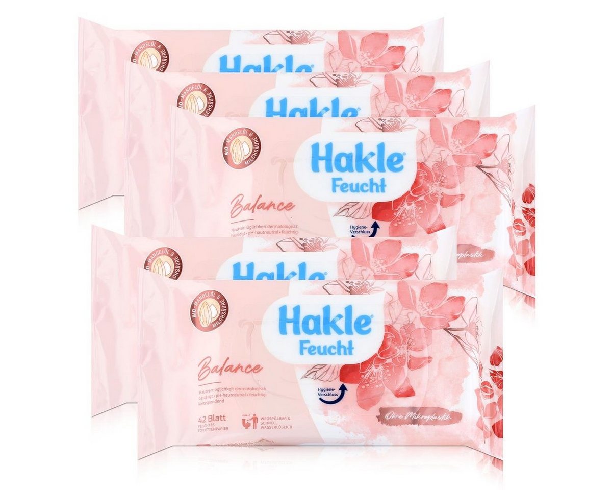 HAKLE feuchtes Toilettenpapier Hakle Feucht Balance 42 Blatt - Feuchttücher, Toilettenpapier (5er Pac HAKLE feuchtes Toilettenpapier Hakle Feucht Balance 42 Blatt - Feuchttücher, Toilettenpapier (5er Pac von HAKLE