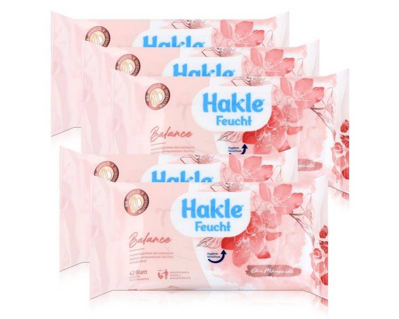 HAKLE feuchtes Toilettenpapier Hakle Feucht Balance 42 Blatt - Feuchttücher, Toilettenpapier (5er Pac von HAKLE