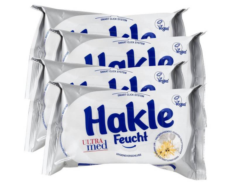 HAKLE feuchtes Toilettenpapier Hakle Feucht Ultra med 42 Blatt - Mit Hamamelis & Panthenol (4er Pack) von HAKLE