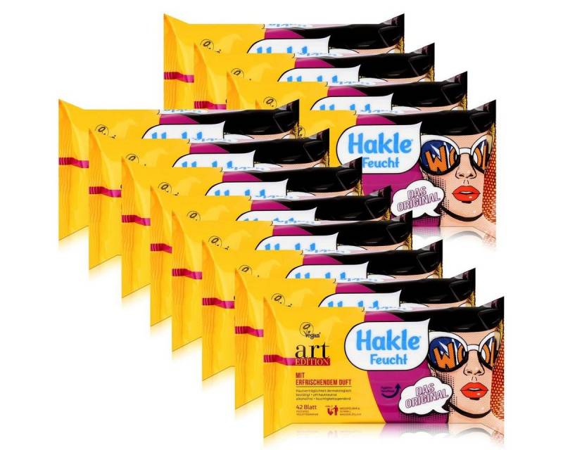 HAKLE feuchtes Toilettenpapier Hakle Feucht art Edition 42 Blatt verschiedene Motive Feuchttücher (1 von HAKLE