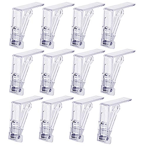 HAKOTOM 12Pcs Transparent Tischtuchklammern Kunststoff Tischdeckenklammer Klar Tischklammern Plastik Tischdeckenhalter Garten Tischtuchhalter Restaurant Tischdecke Clips für Tisch Party Picknick von HAKOTOM