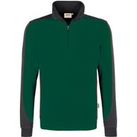 Hakro Zip-Sweatshirt Contrast Performance, tanne, Unisex-Größe: 2XL von HAKRO