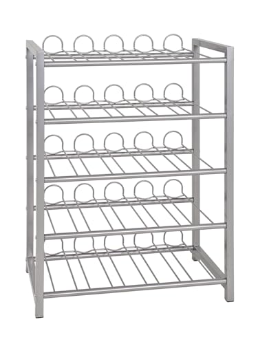 HAKU Möbel Flaschenregal, Metall, alu, B 54 x T 31 x H 76 cm von HAKU Möbel