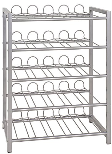 HAKU Möbel Flaschenregal alu, Metall - Maße: B 54 cm x H 76 cm x T 31 cm, Style: Modern von HAKU Möbel