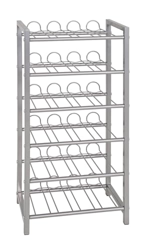 HAKU Möbel Flaschenregal alu, Metall - Maße: B 34 cm x H 72 cm x T 22 cm, Style: Modern von HAKU Möbel